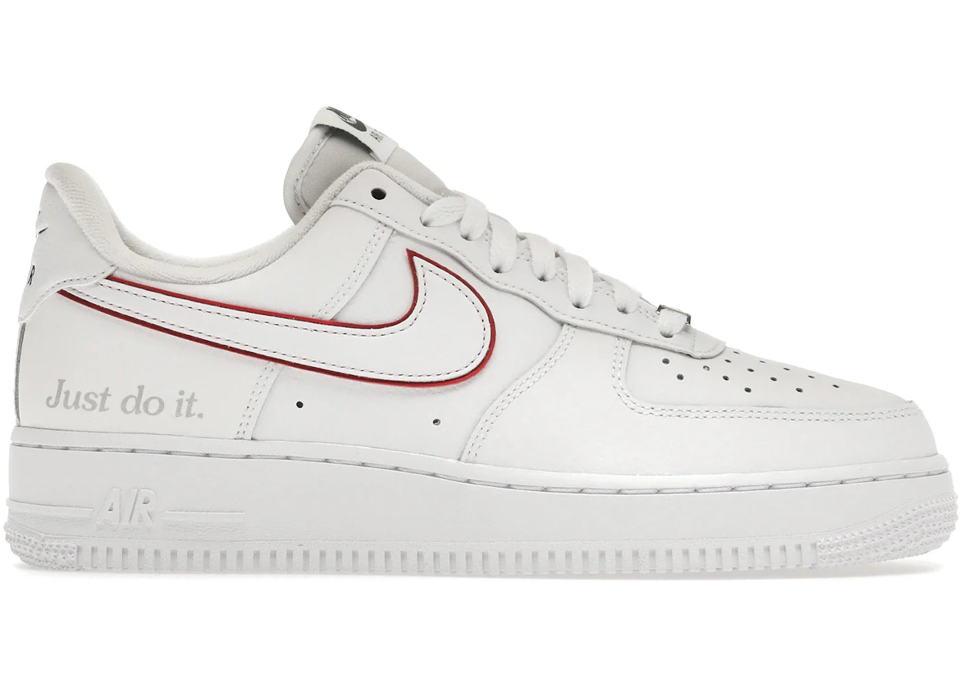 Nike Air Force 1 Low Just Do It White Noble Green Metallic Silver University Red