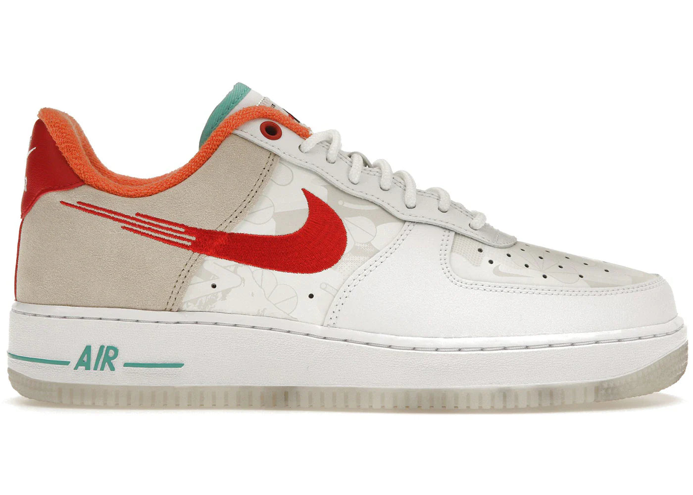 Nike Air Force 1 Low '07 PRM Just Do It White Red Teal