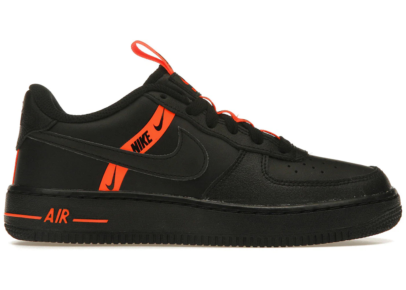 Nike Air Force 1 Low LV8 KSA Worldwide Pack Black Total Orange (GS)