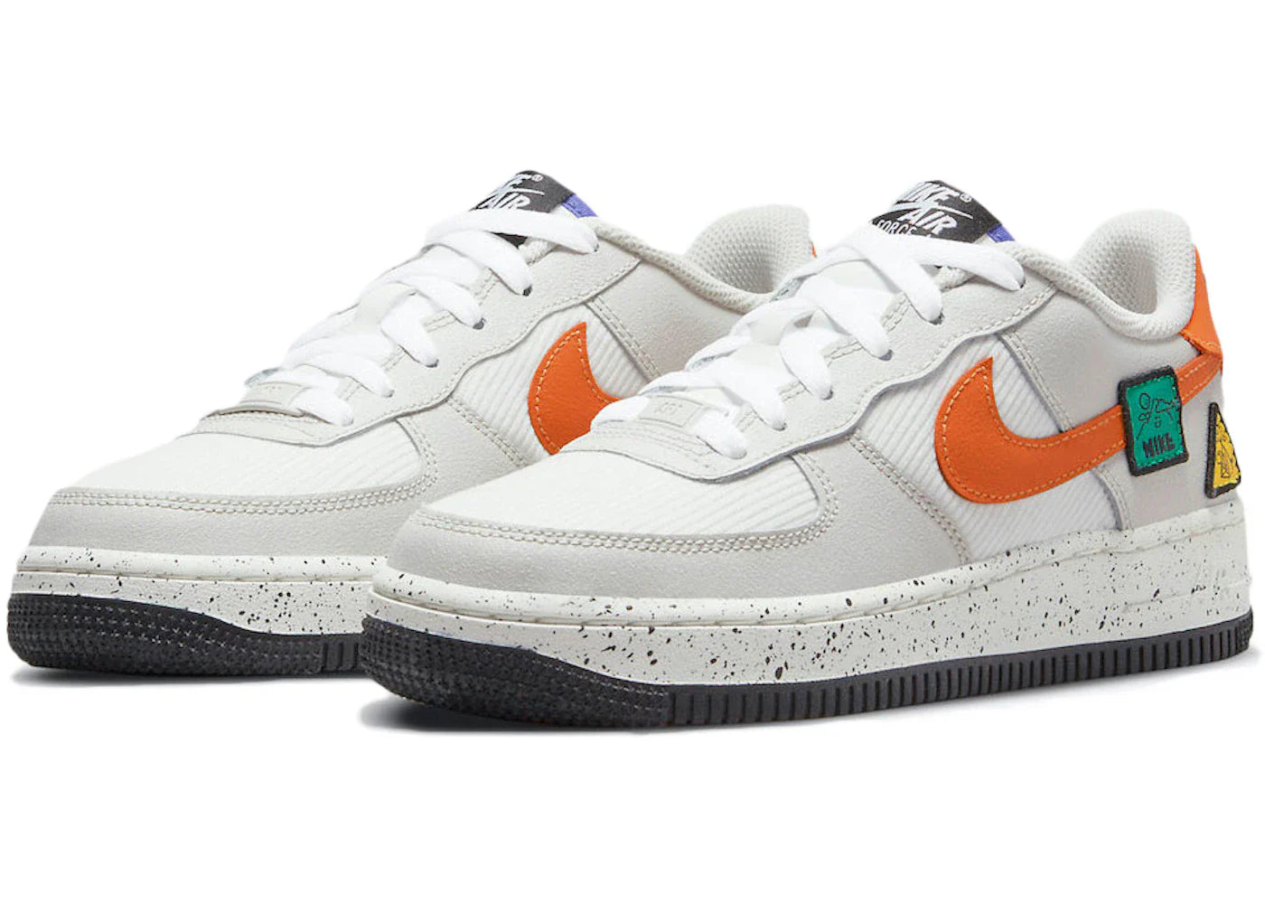 Nike Air Force 1 Low Light Bone Sail Starfish Orange (GS)