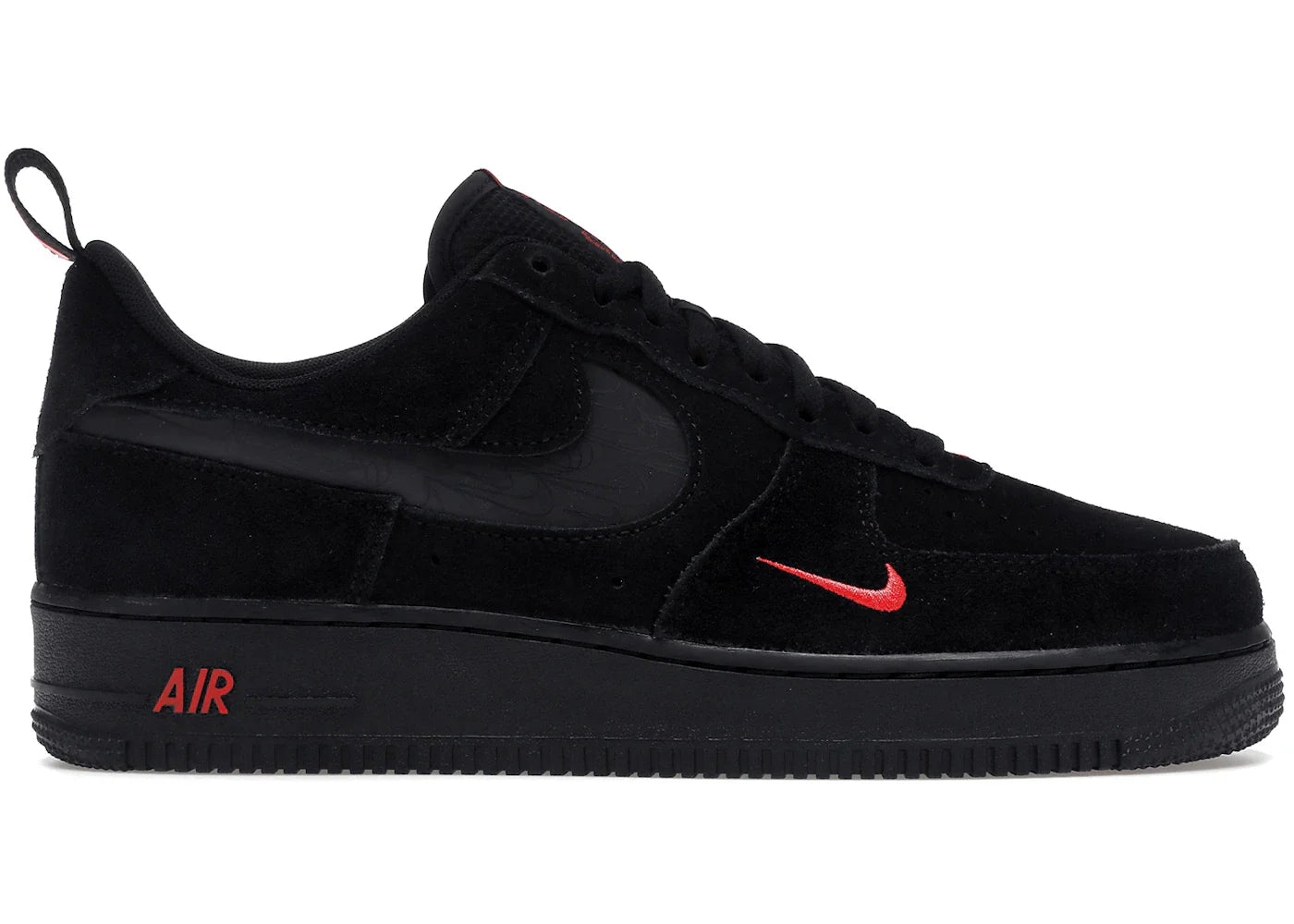 Nike Air Force 1 Low Multi-Swoosh Black Crimson