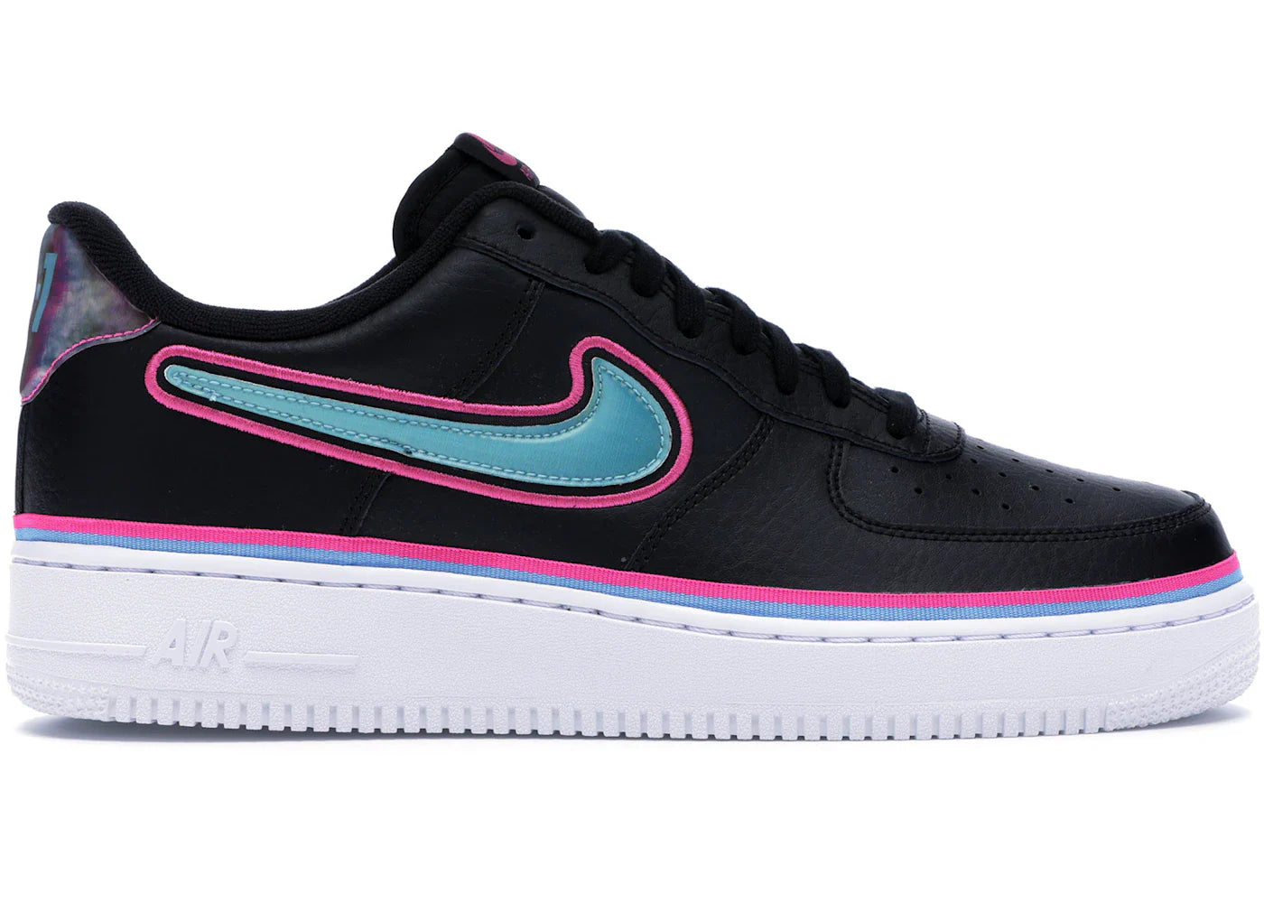 Nike Air Force 1 Low Sport NBA Black Blue Gale Laser Fuchsia