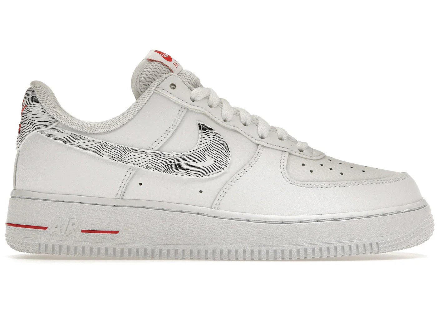 Nike Air Force 1 Low Topography Pack White University Red