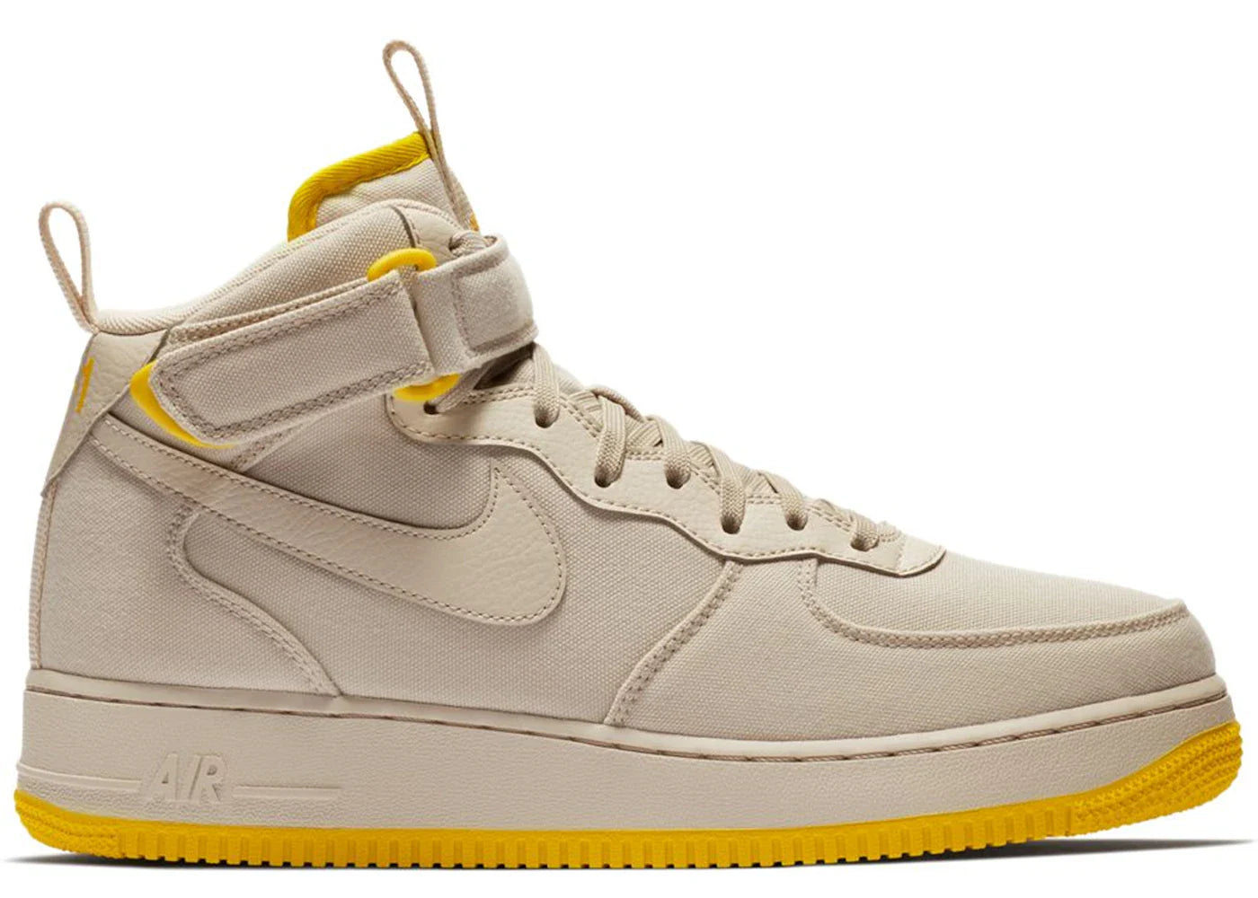 Nike Air Force 1 Mid Canvas Desert Sand Vivid Sulfur