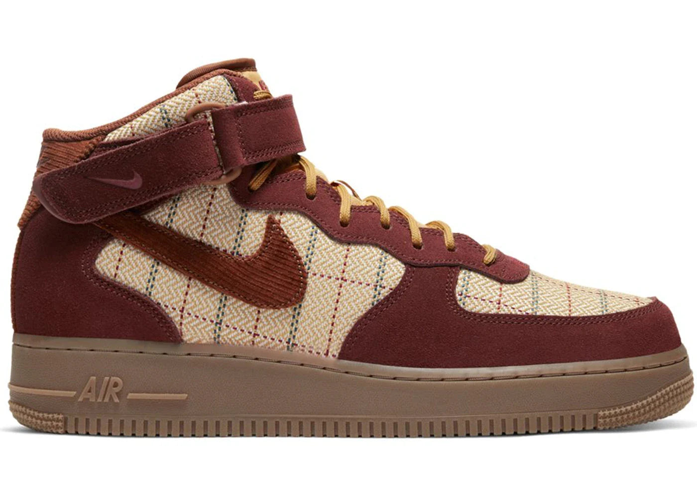 Nike Air Force 1 Mid Plaid Brown
