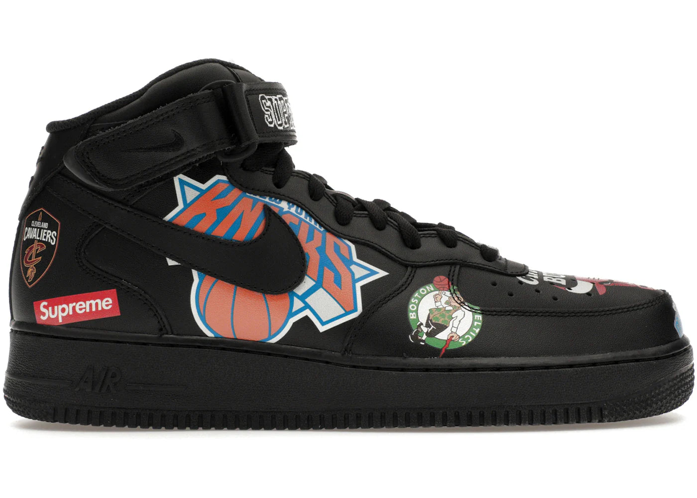 Nike Air Force 1 Mid Supreme NBA Black