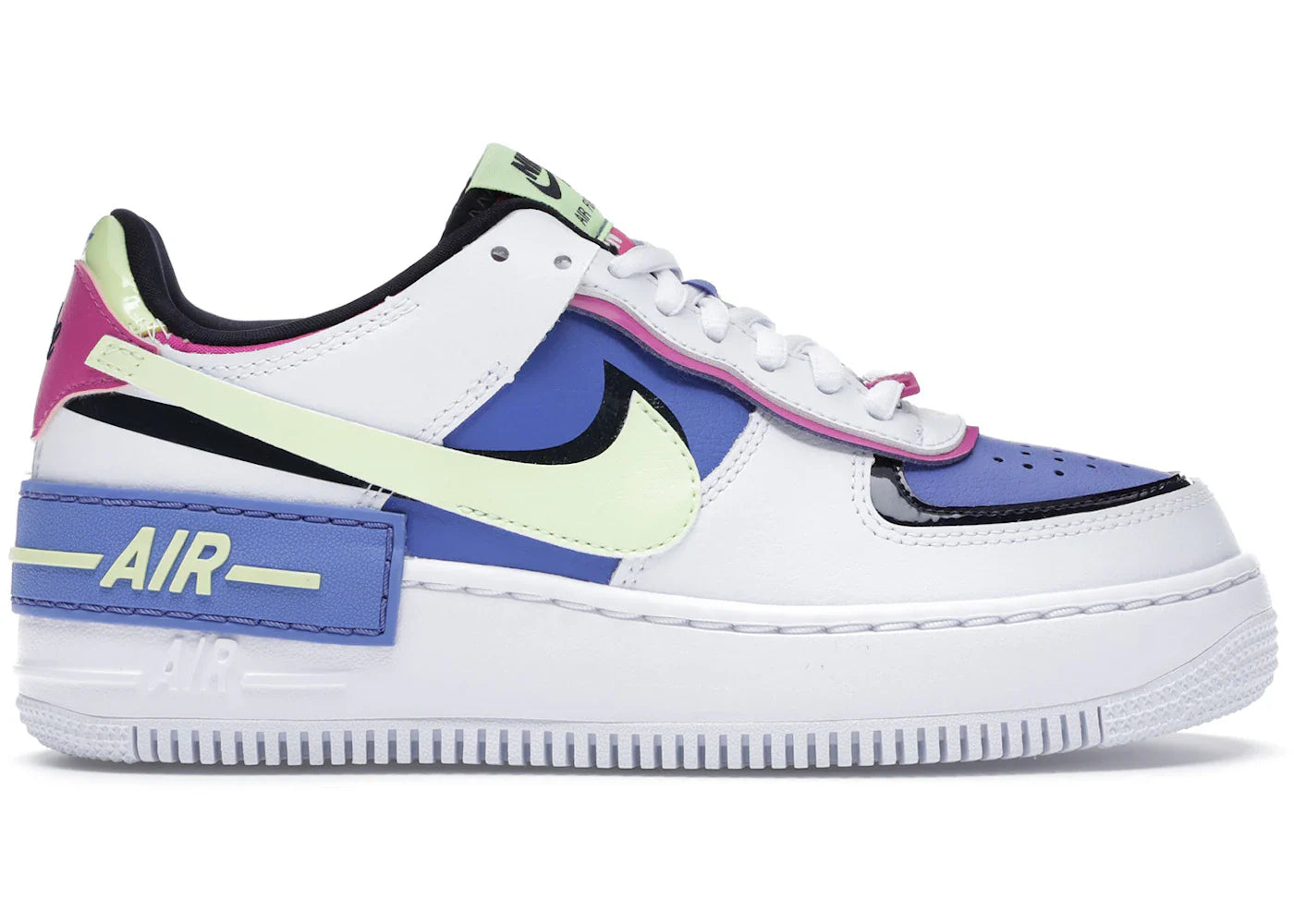 Nike Air Force 1 Low Shadow White Sapphire Barely Volt (Women's)