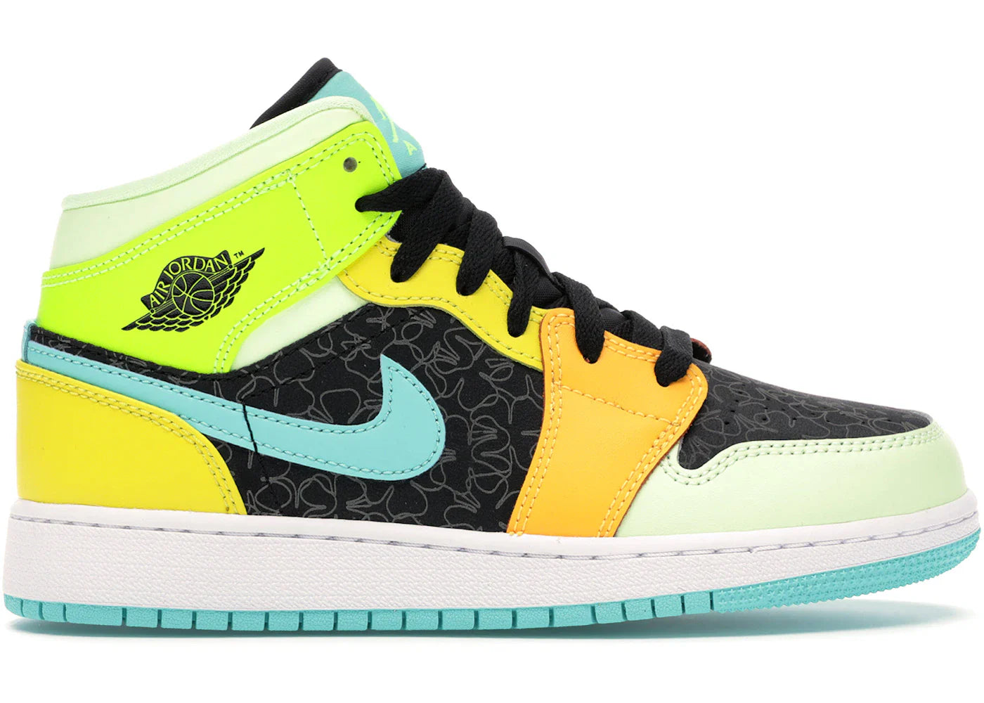 Jordan 1 Mid SE Aurora Green (GS)
