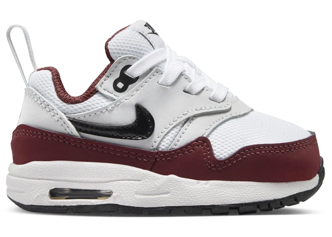 Nike Air Max 1 EasyOn White Dark Team Red Heather Pure Platinum Black (I)