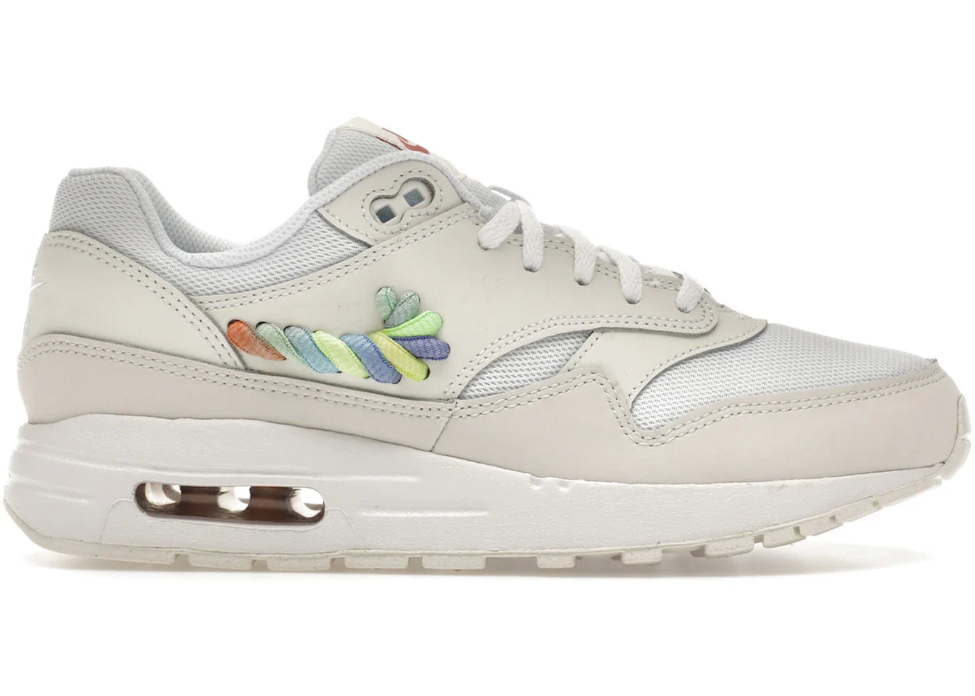 Nike Air Max 1 SE White Rainbow Lace Swoosh (GS)