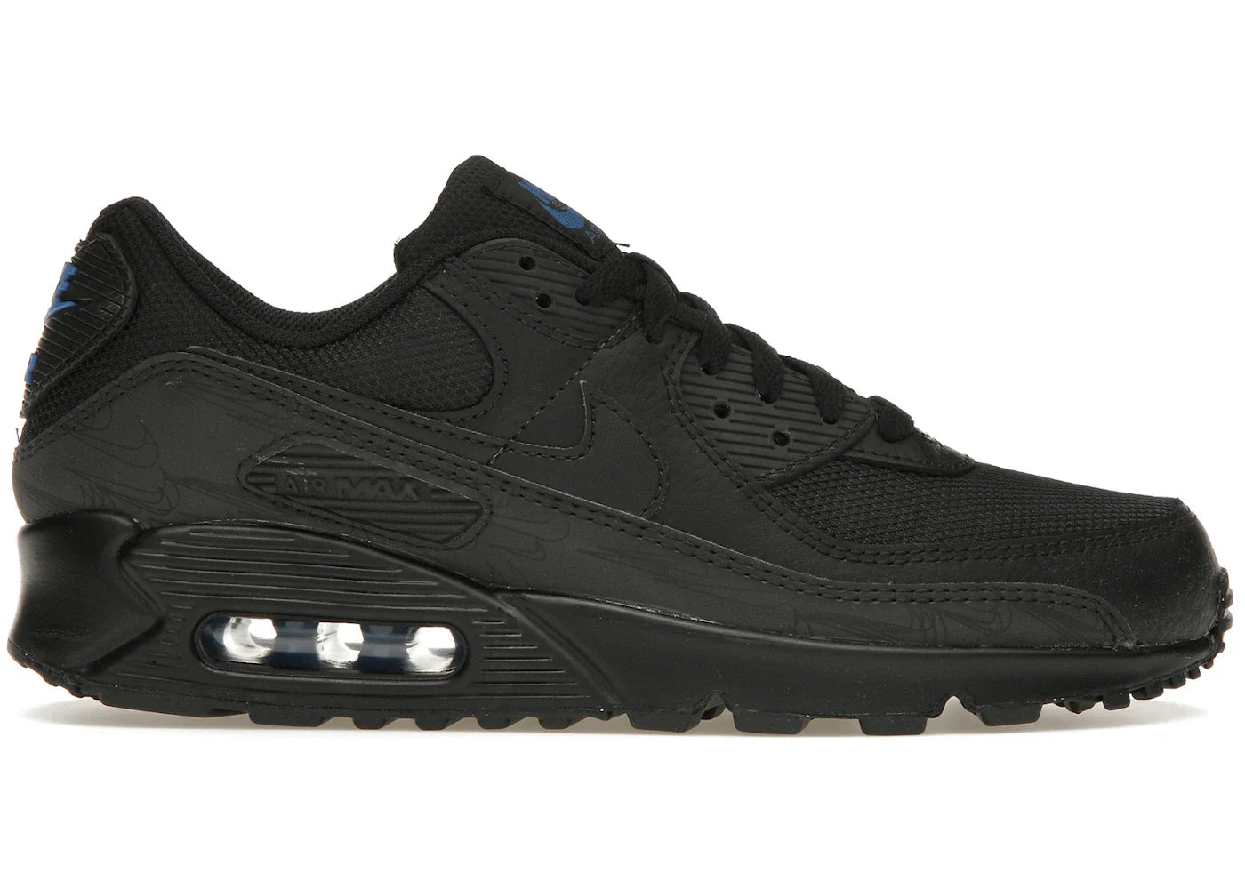 Nike Air Max 90 Black Blue Reflective
