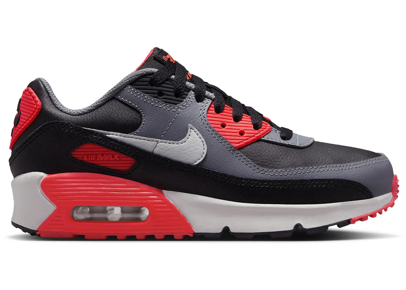 Nike Air Max 90 Black Cool Grey Bright Crimson Photon Dust (GS)