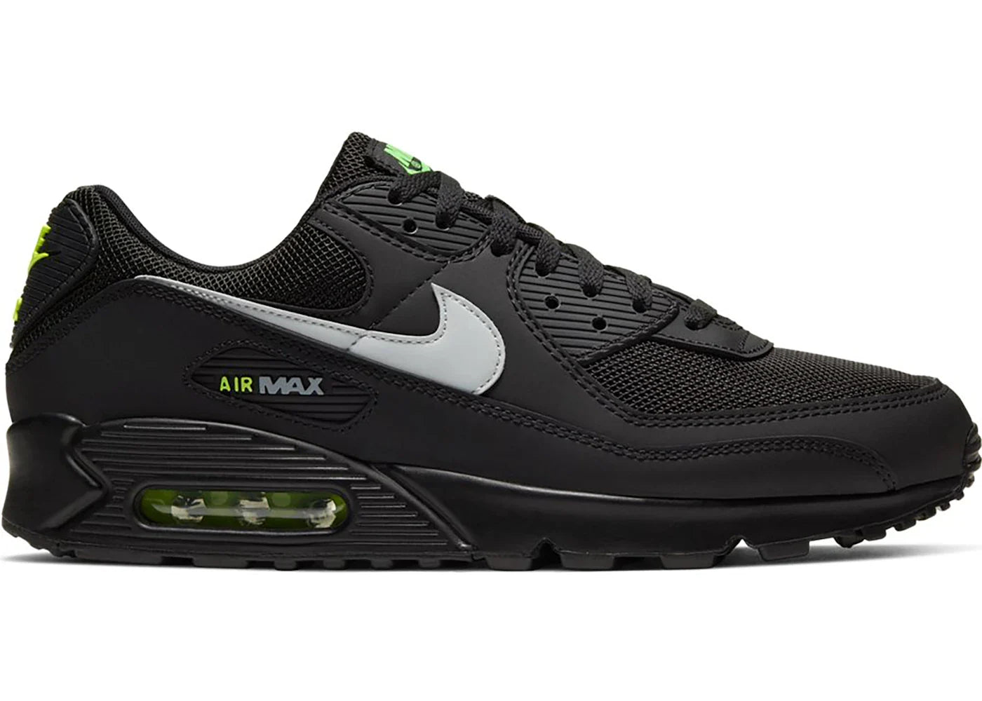 Nike Air Max 90 Black Volt Light Smoke Grey