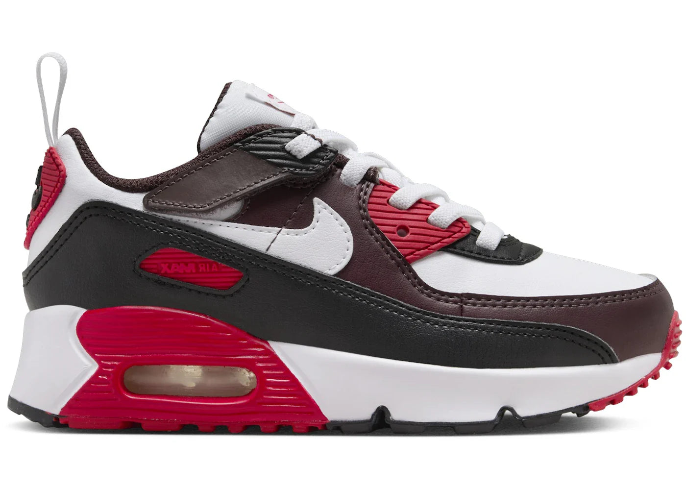 Nike Air Max 90 EasyOn Burgundy Crush Black University Red White (PS)