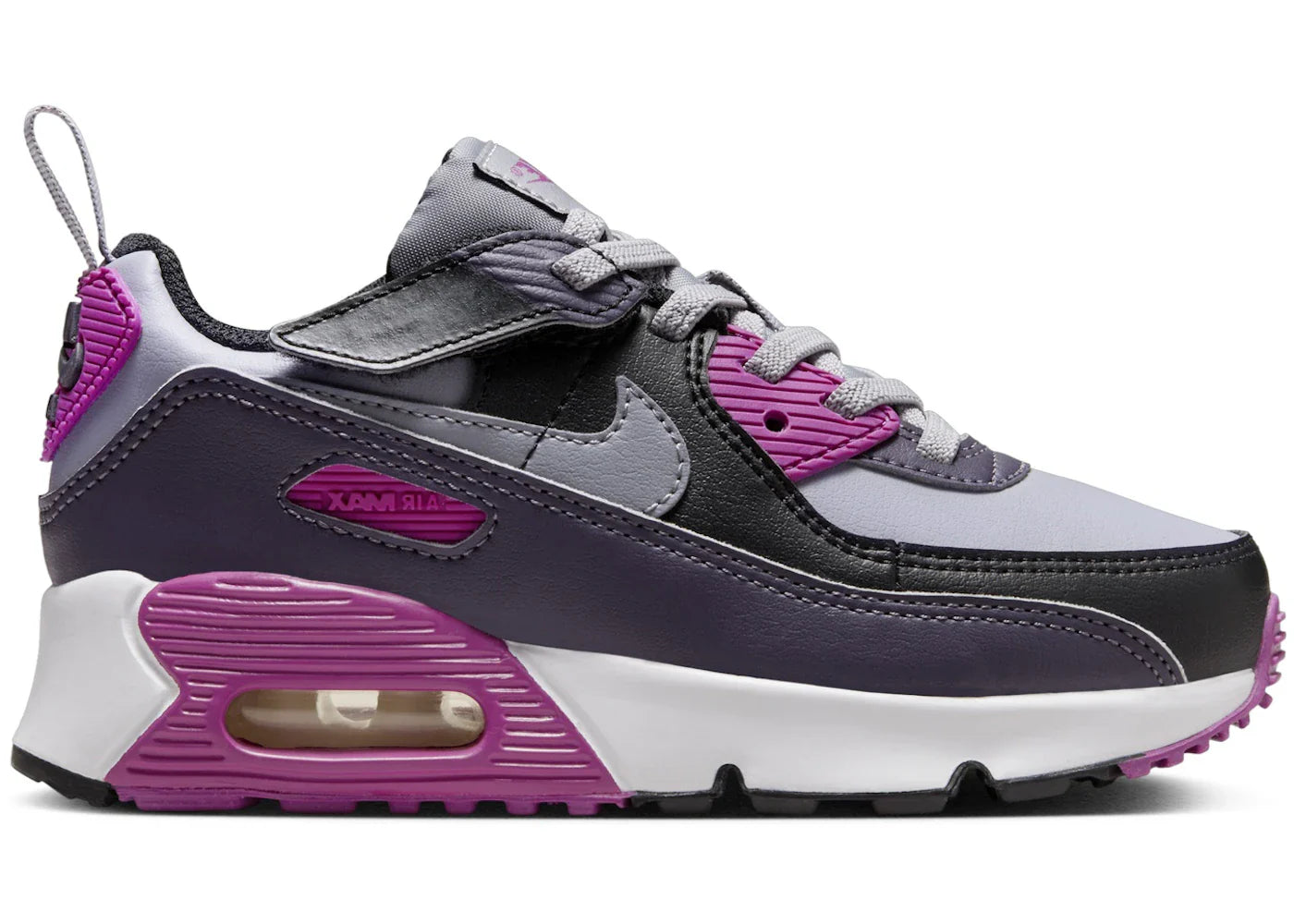 Nike Air Max 90 EasyOn Cement Grey Black Dark Raisin (PS)