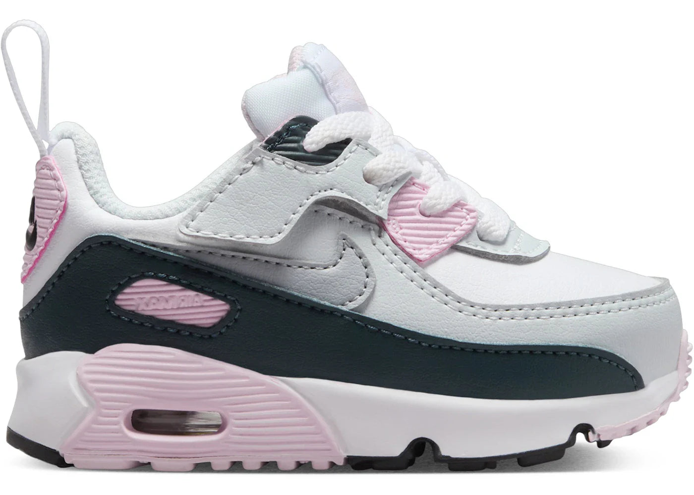 Nike Air Max 90 EasyOn White Pink Foam Armory Navy Wolf Grey (I)