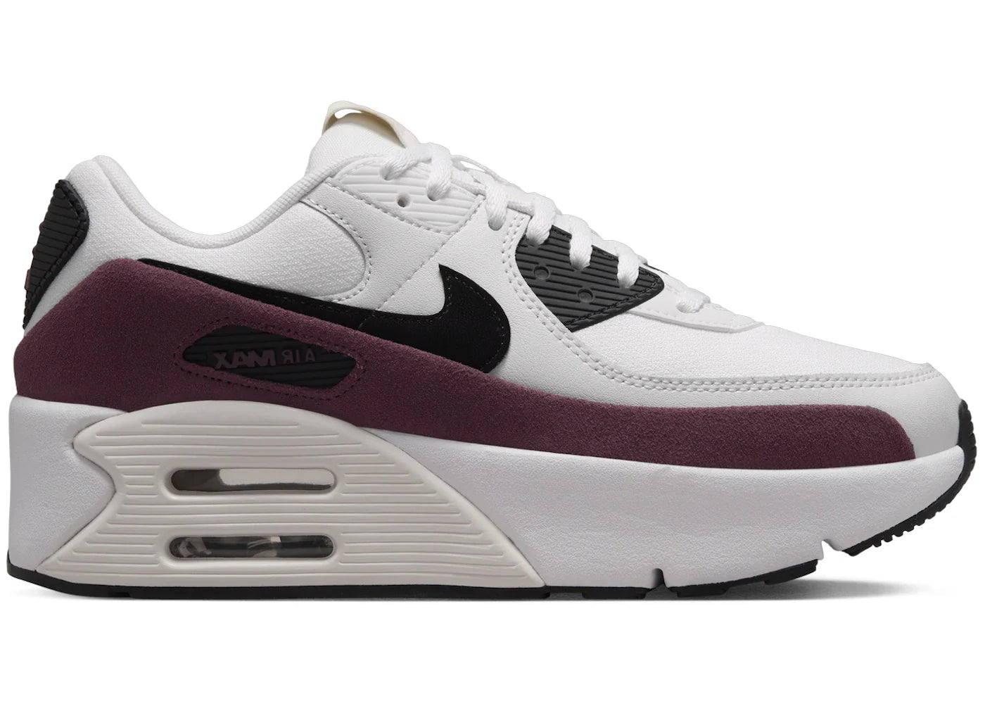 Nike Air Max 90 LV8 Sail Night Maroon Phantom Black (Women's)
