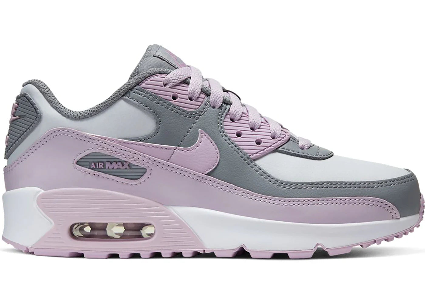 Nike Air Max 90 Leather Particle Grey Iced Lilac (GS)
