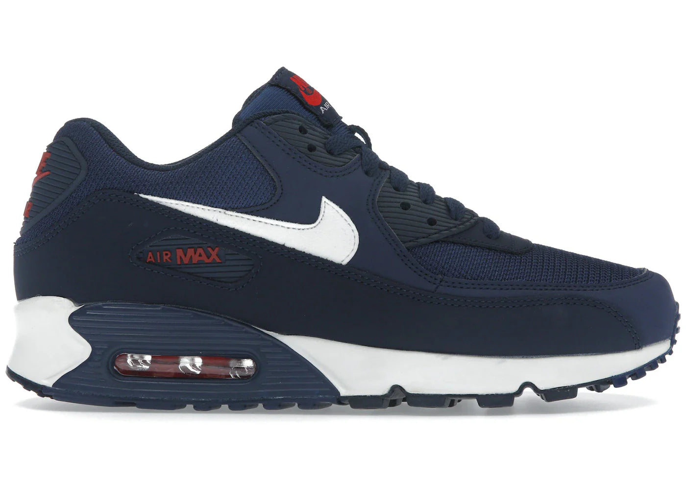 Nike Air Max 90 Midnight Navy University Red White