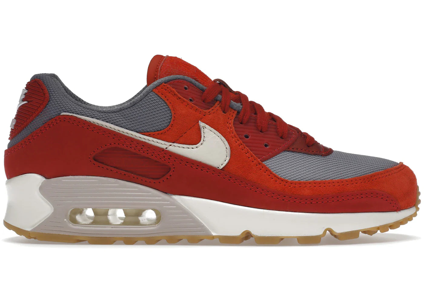 Nike Air Max 90 Premium Gym Red Smoke Grey Gum