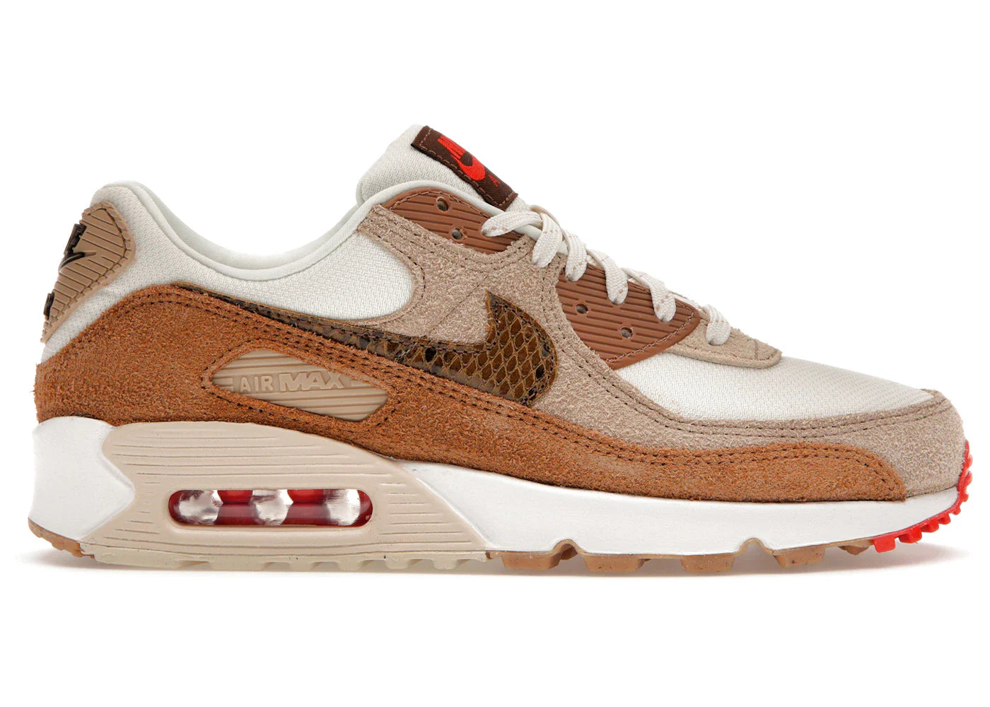 Nike Air Max 90 SE Pale Ivory Snakeskin Swoosh (Women's)