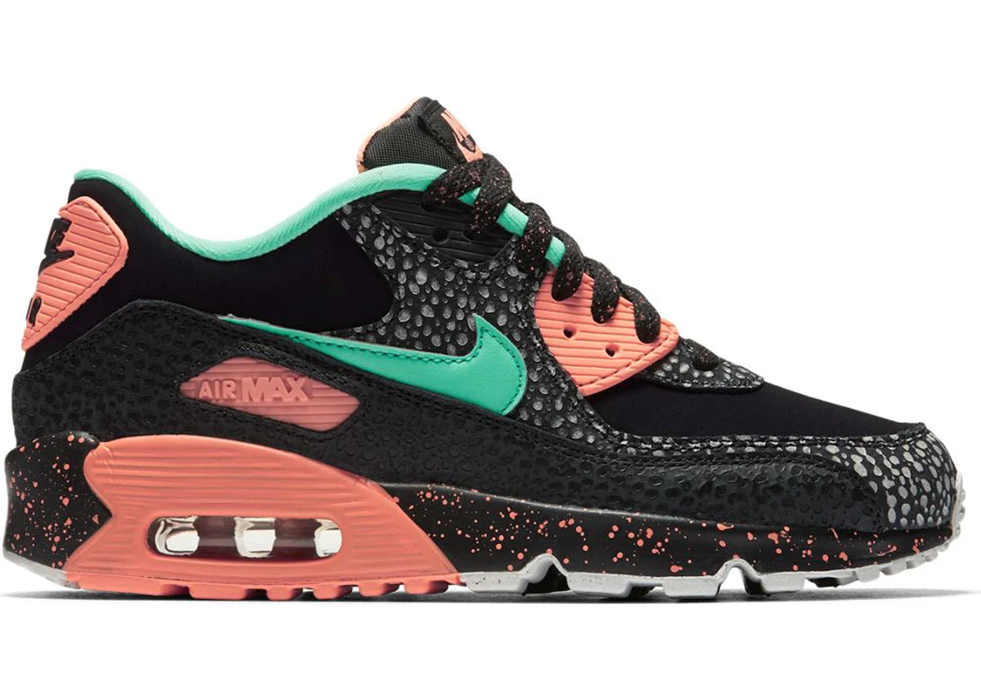 Nike Air Max 90 Safari Black Green Glow Crimson Pulse (GS)