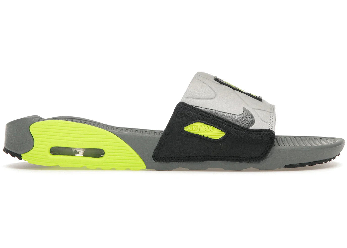 Nike Air Max 90 Slide Smoke Grey Volt Black (Women's)
