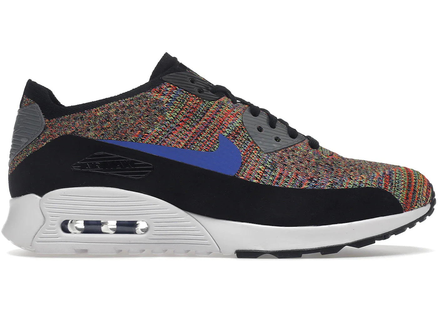 Nike Air Max 90 Ultra 2.0 Flyknit Black Medium Blue Cool Grey (Women's)