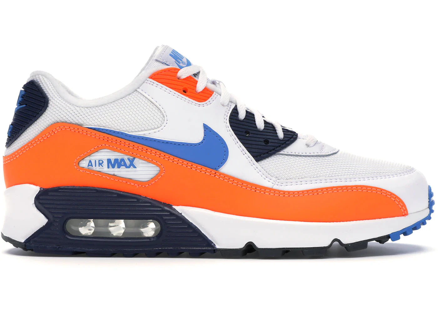 Nike Air Max 90 White Photo Blue Total Orange
