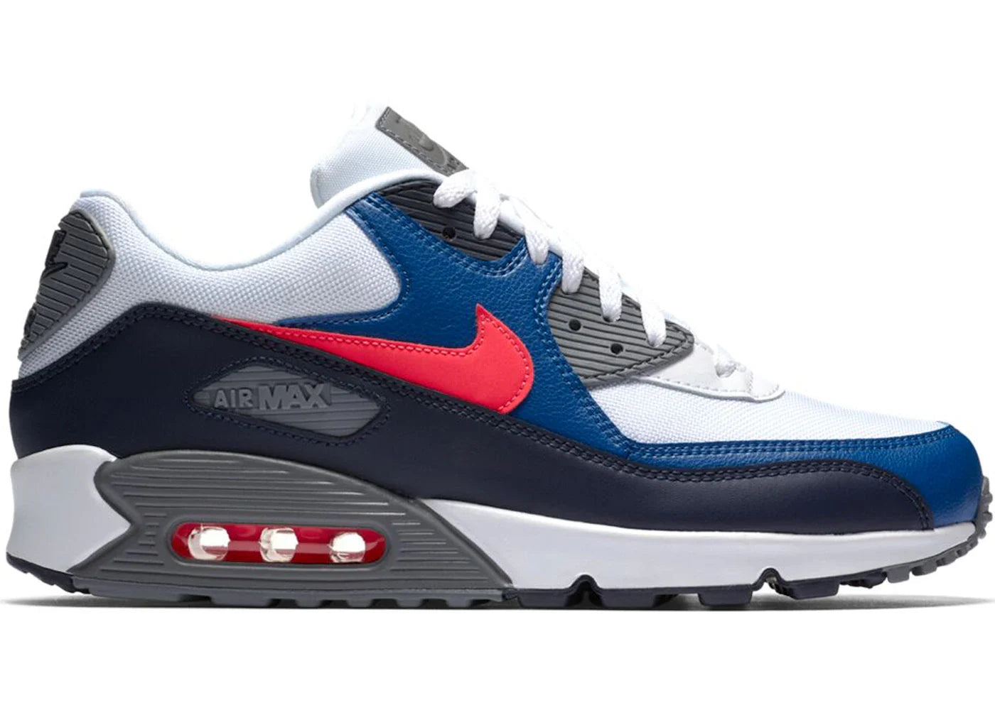 Nike Air Max 90 White Solar Red Obsidian