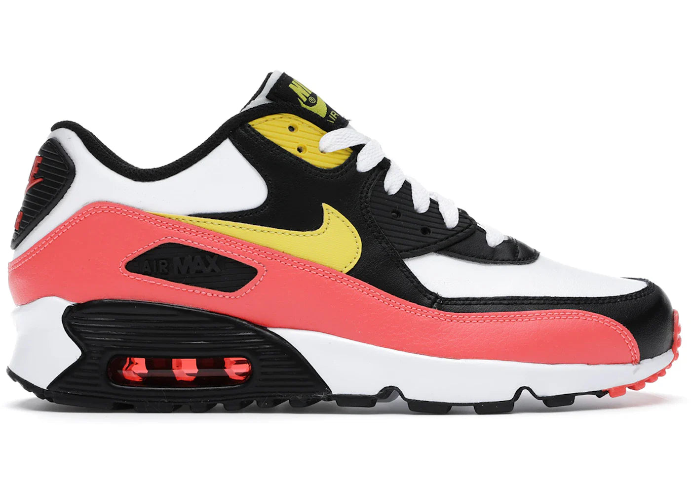 Nike Air Max 90 White Yellow Black Crimson (GS)