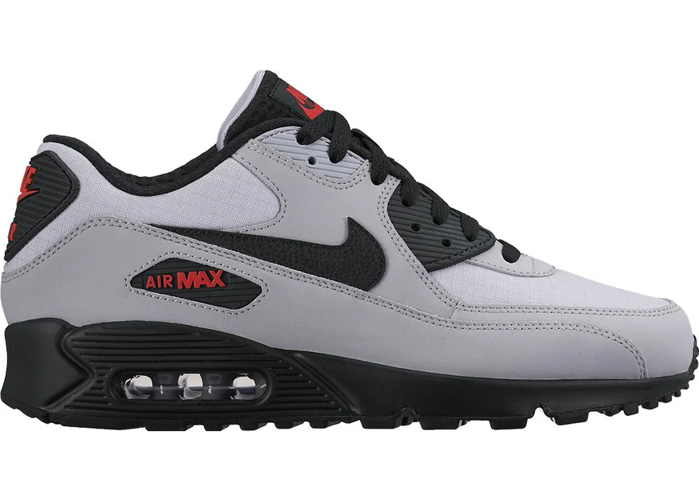 Nike Air Max 90 Wolf Grey Black Red