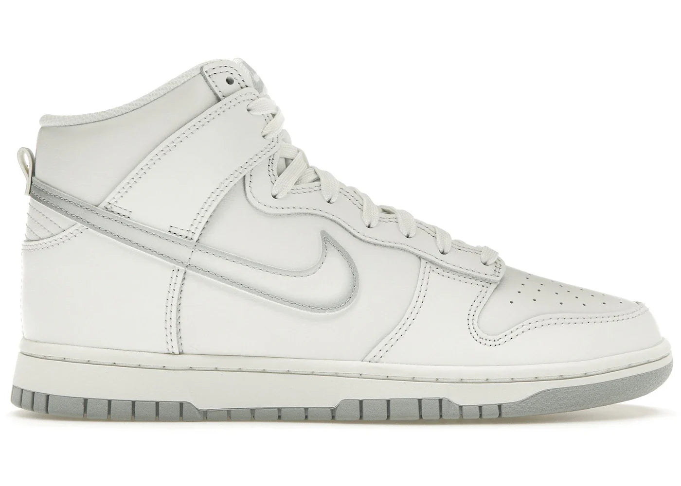 Nike Dunk High Airbrush Swoosh White Wolf Grey