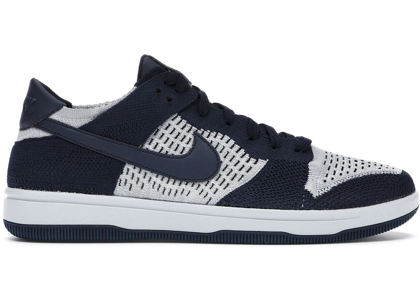 Nike Dunk Low Flyknit College Navy Pure Platinum