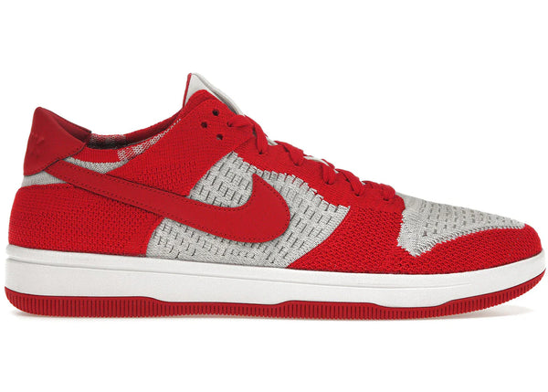 Nike Dunk Low Flyknit University Red Wolf Grey