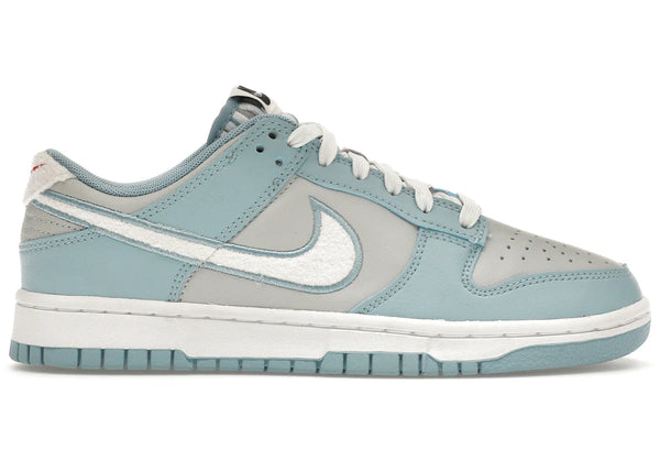 Nike Dunk Low Retro Fleece Swoosh Worn Blue