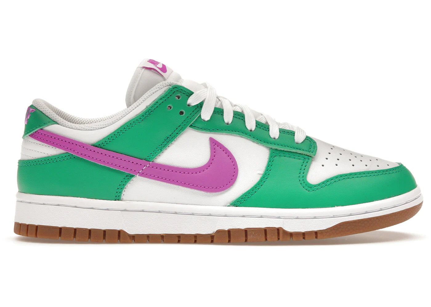 Nike Dunk Low White Stadium Green Fuchsia (Women's)