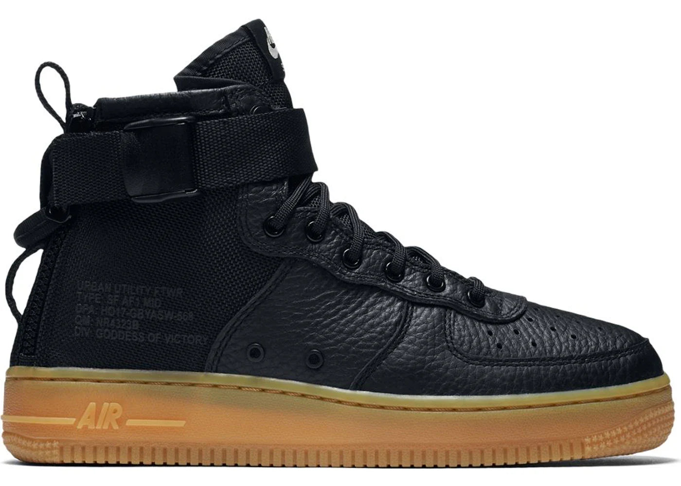 Nike SF Air Force 1 Mid Black Gum (GS)