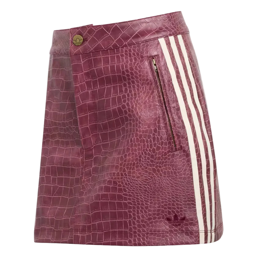 adidas Pleather Mini Rok Maroon