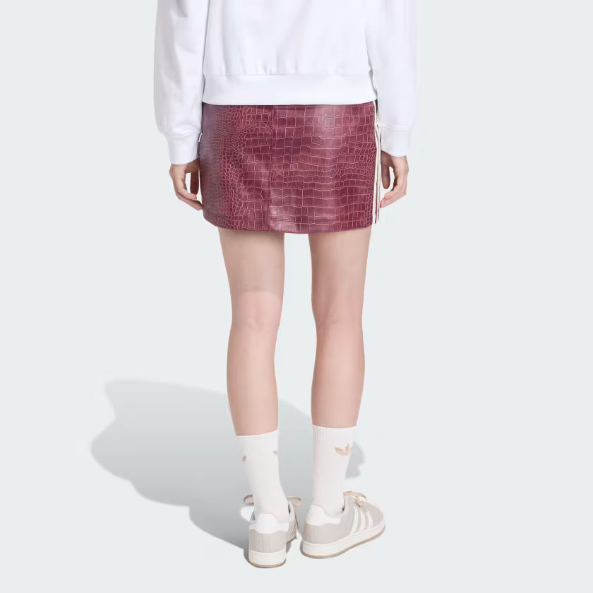 adidas Pleather Mini Rok Maroon