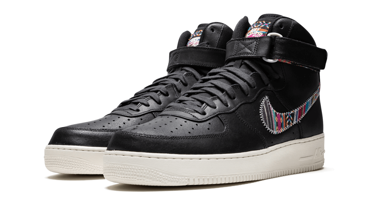 nike air force 1 high 07 lv8 black black summit white+806403-006+diagnol left view