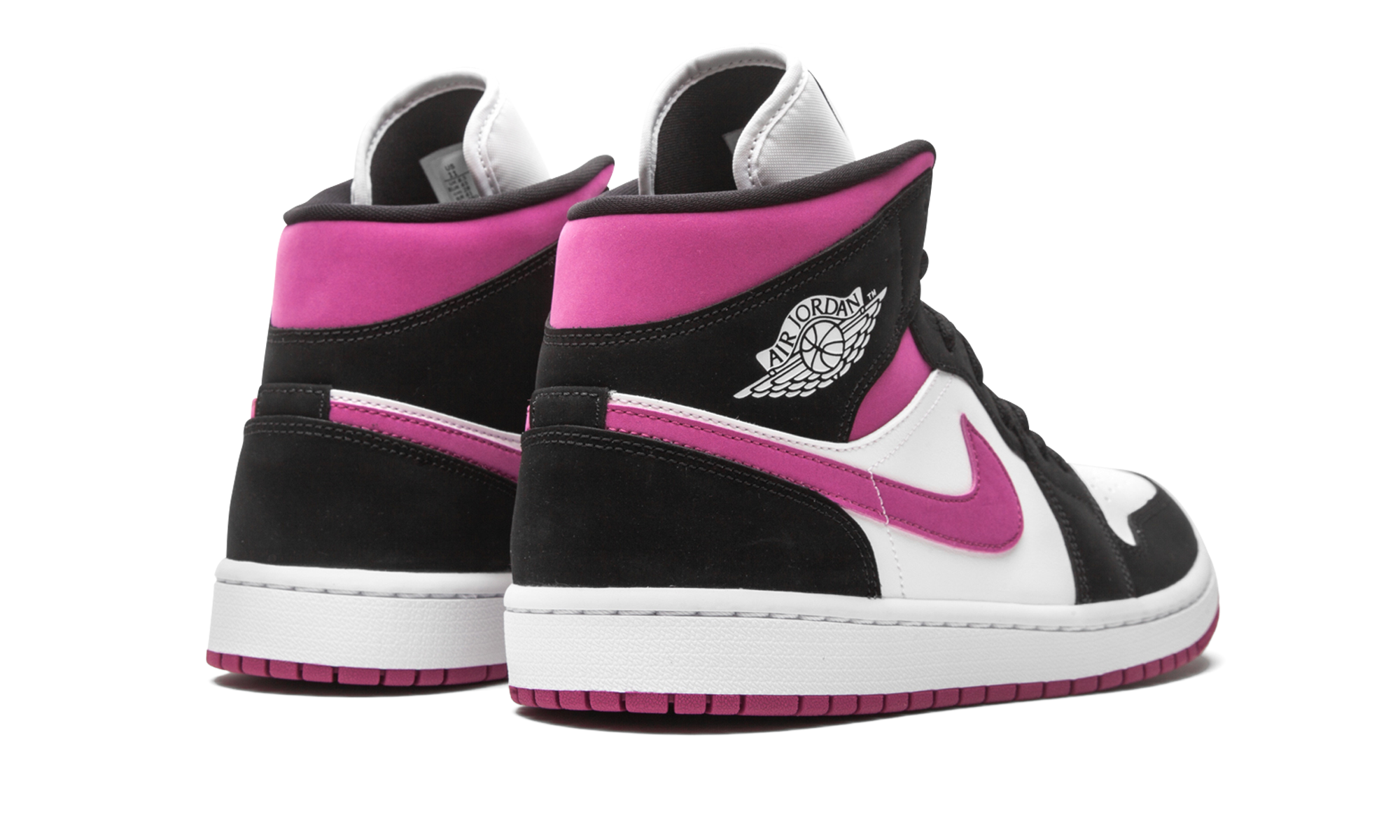 jordan 1 mid magenta women s+BQ6472-005+diagnol right behind view