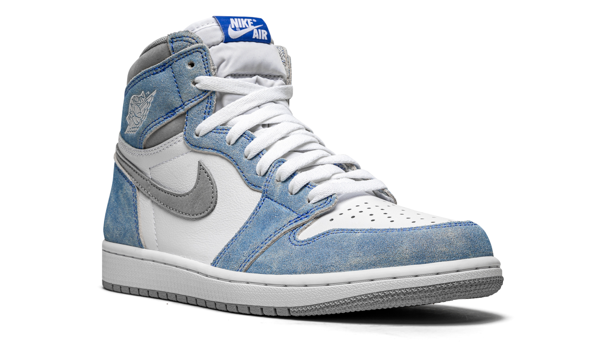 jordan 1 retro high hyper royal smoke grey+555088-402+diagnol right view