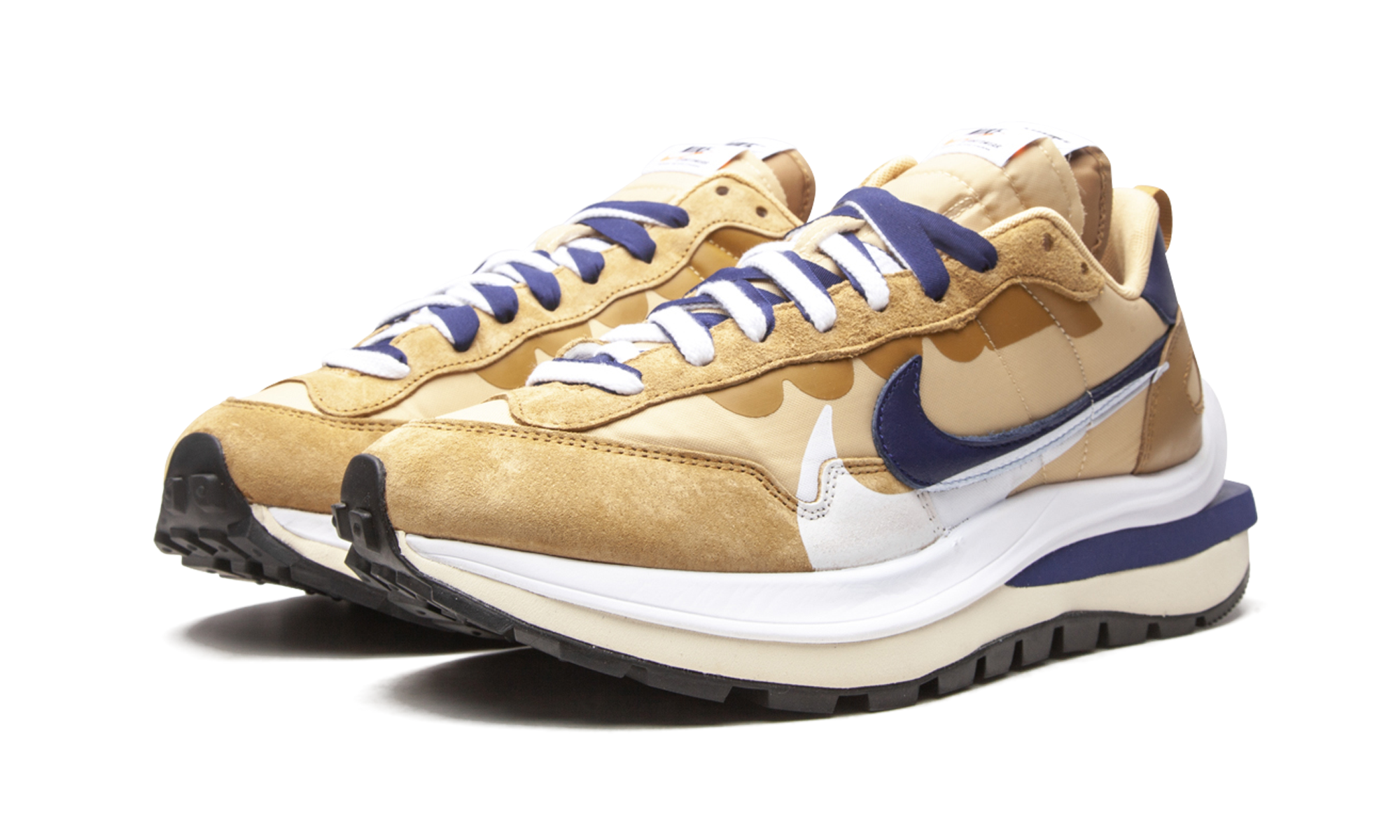 nike vaporwaffle sacai sesame blue void+DD1875-200+diagnol left view