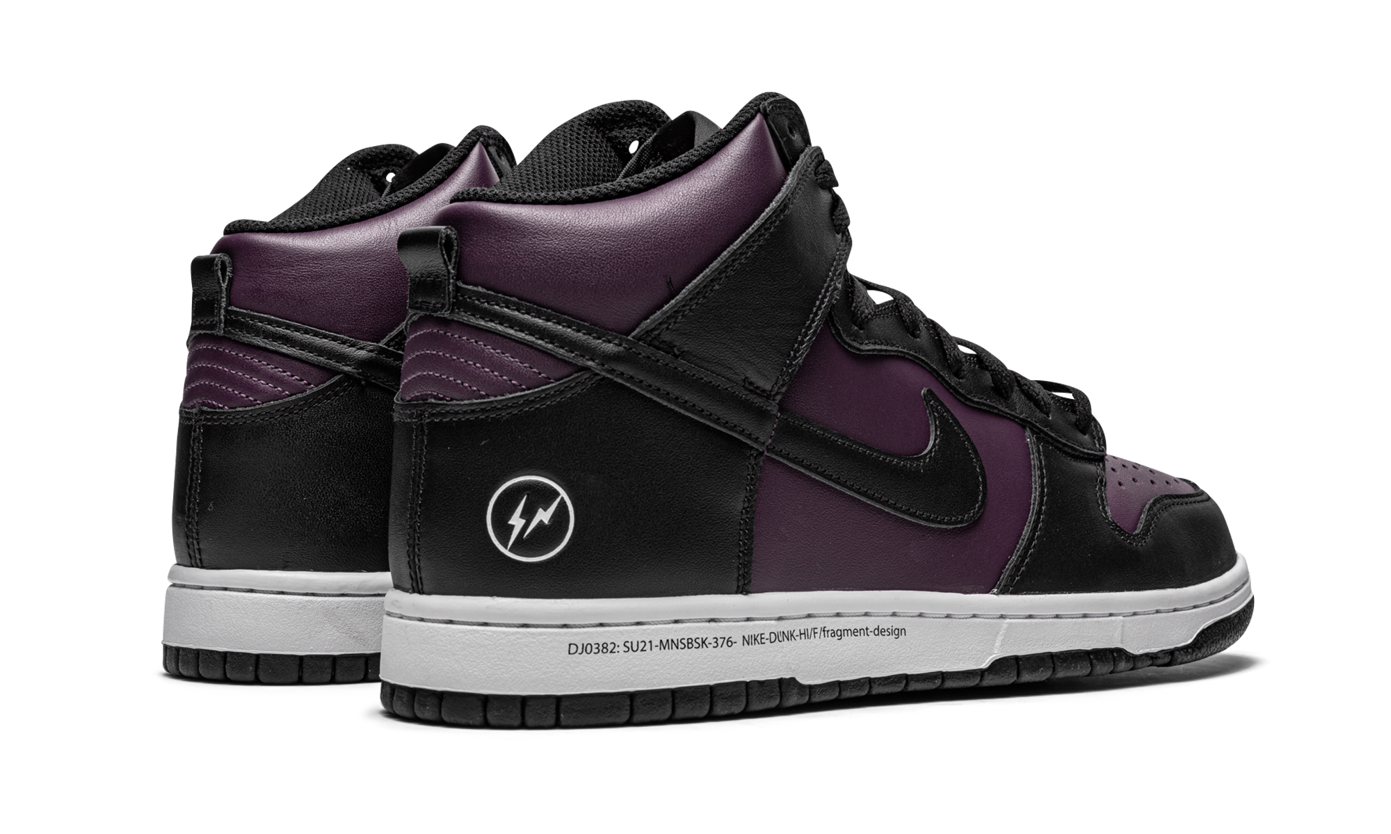 nike dunk high fragment beijing 2021+DJ0382-600+diagnol right behind view