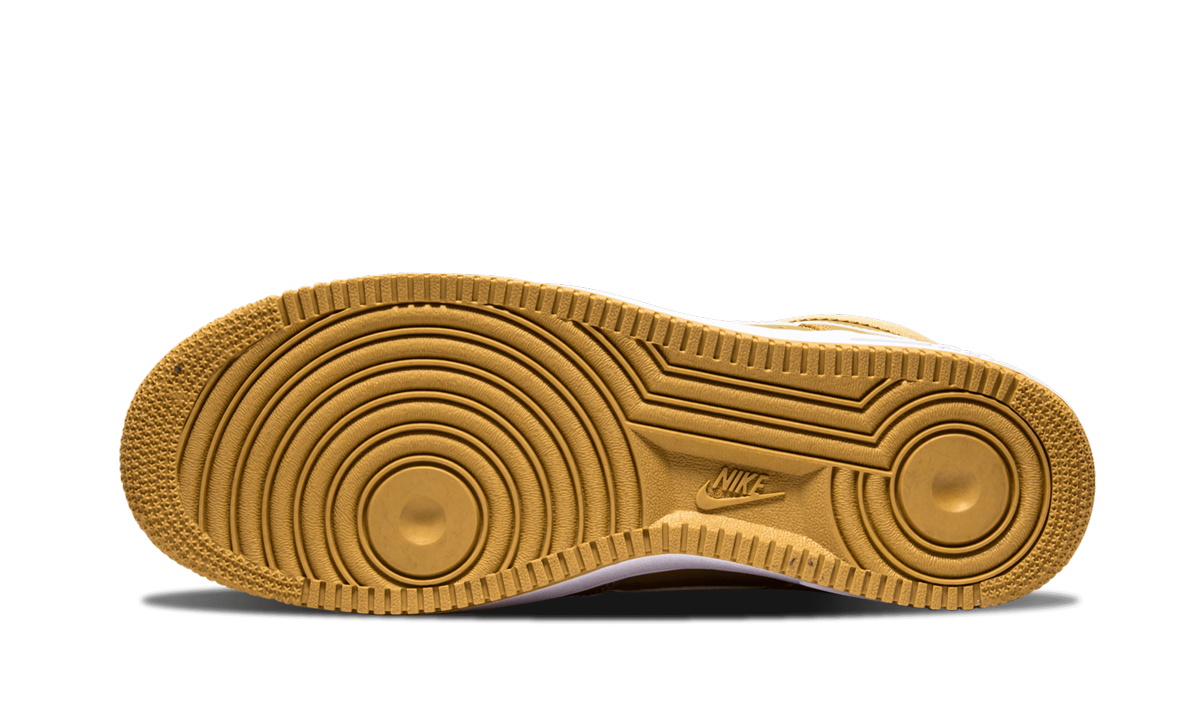 nike air force 1 high metallic gold+823297-700+diagnol left view
