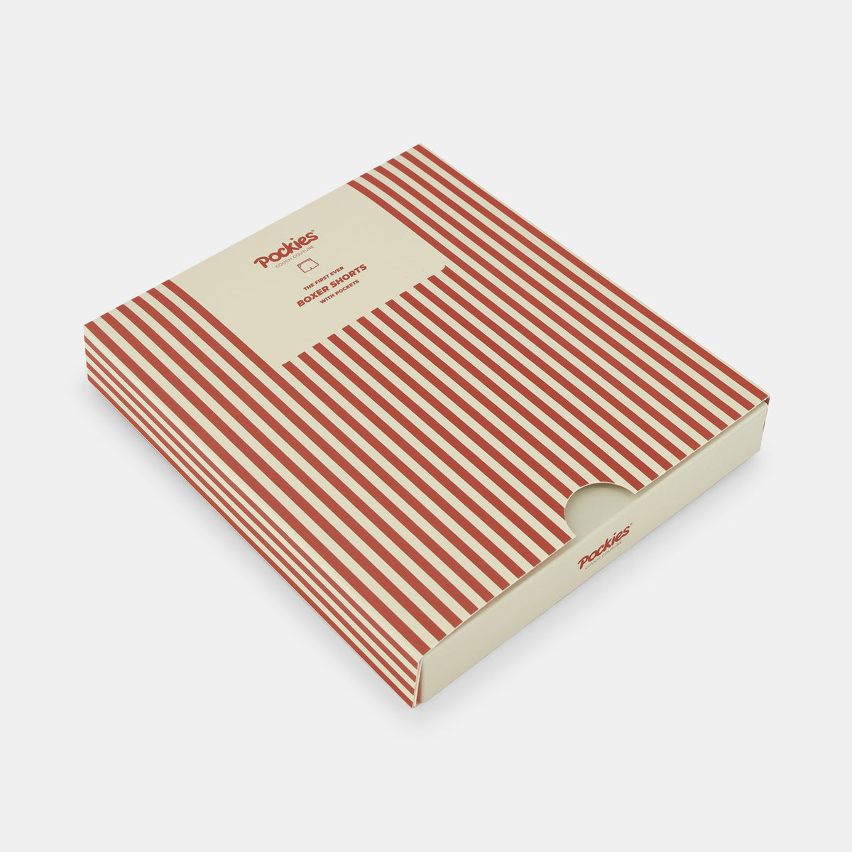 Pockies Terracotta Striped Boxershort Rood