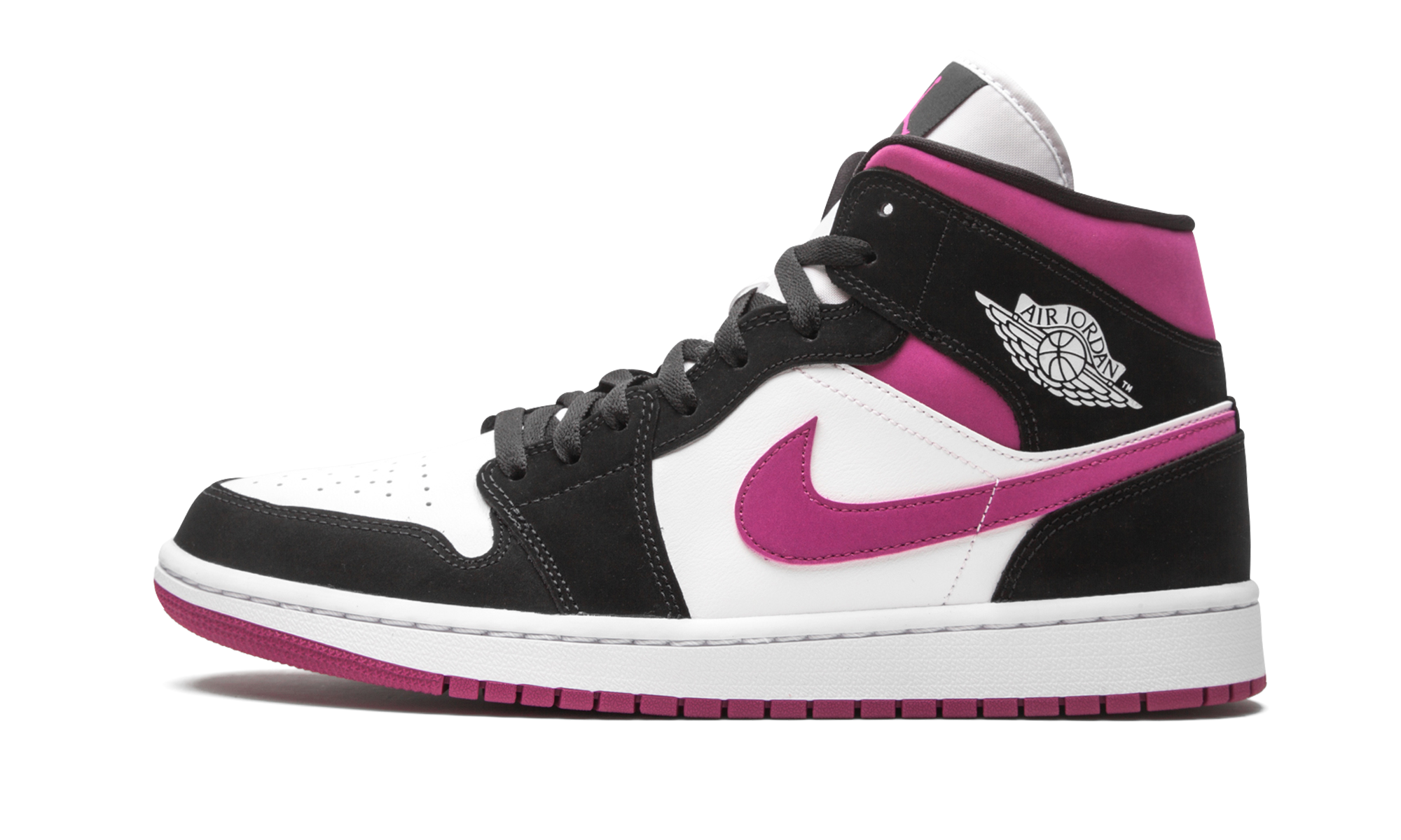 jordan 1 mid magenta women s+BQ6472-005+diagnol right view 1