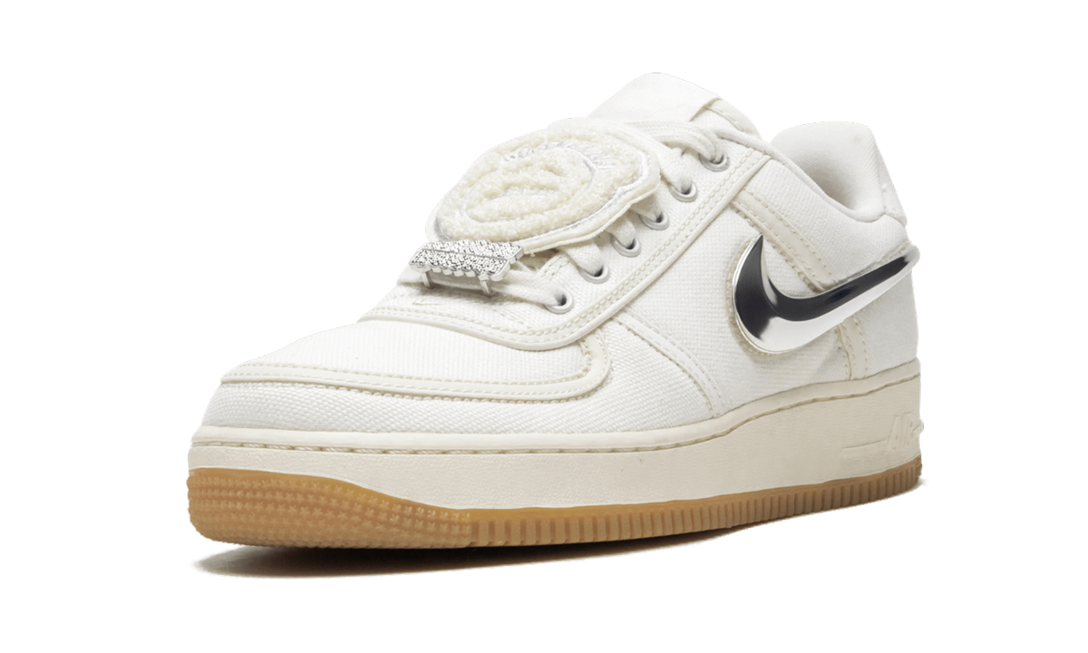 nike air force 1 low travis scott sail+AQ4211-101+left diagnol single view