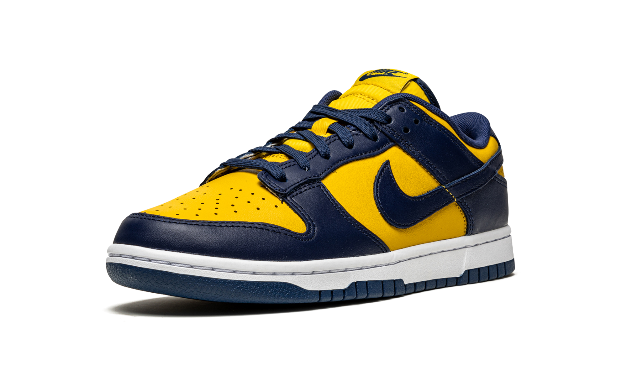 nike dunk low michigan 2021+DD1391-700+left diagnol single view